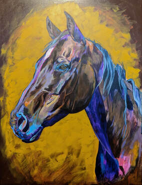 Horse Portrait painting Picture by megan wimberley